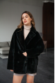 Women's double-sided sheepskin-jacket of black color