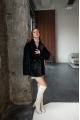Women's double-sided sheepskin-jacket of black color