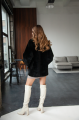 Women's double-sided sheepskin-jacket of black color