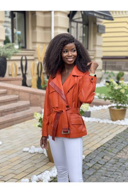 A stylish jacket made of natural leather