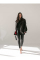 Stylish black leather jacket