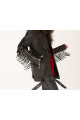 Stylish black leather jacket