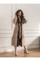 Alpaca coat with chinchilla fur