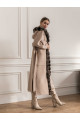 Alpaca coat with chinchilla fur
