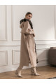 Alpaca coat with chinchilla fur