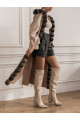 Alpaca coat with chinchilla fur