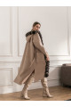 Alpaca coat with chinchilla fur