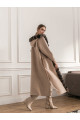 Alpaca coat with chinchilla fur