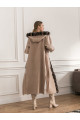 Alpaca coat with chinchilla fur
