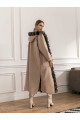 Alpaca coat with chinchilla fur