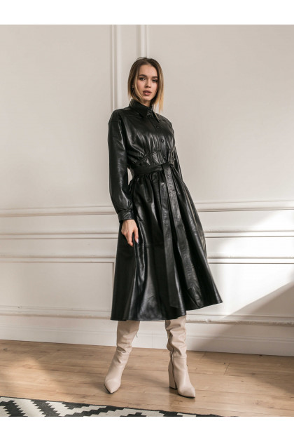 Leather coat
