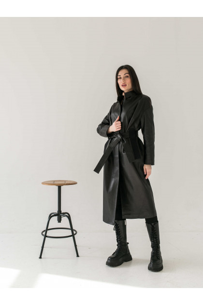 Women's leather coat