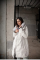 Women's down jacket with natural white filling