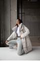 Women's down jacket with natural white filling