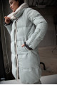 Stylish down jacket in mint color with natural filler
