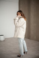 White women's sheepskin coat made of natural sheepskin