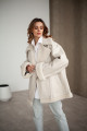 White women's sheepskin coat made of natural sheepskin