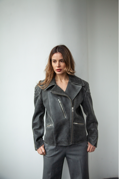 VINTAGE-style jacket of gray color