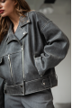 VINTAGE style women's jacket made of natural gray leather