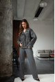 VINTAGE style women's jacket made of natural gray leather