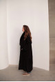 Black women's coat made of ECO fur