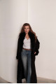 Black women's coat made of ECO fur