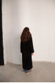 Black women's coat made of ECO fur