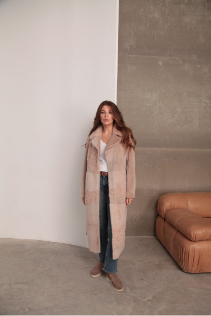 A sheepskin coat made of wool