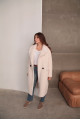 Women's sheepskin coat made of natural pink sheepskin wool