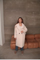 Women's sheepskin coat made of natural pink sheepskin wool