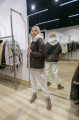 Stylish women's sheepskin coat made of natural sheepskin in VINTAGE style