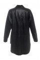 Women's jacket-shirt made of black genuine leather