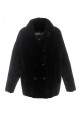 Women's double-sided sheepskin-jacket of black color