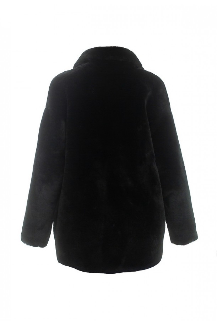 Women's double-sided sheepskin-jacket of black color